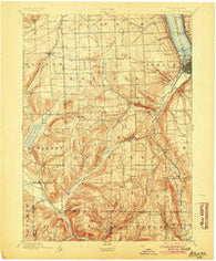 Ithaca New York Historical topographic map, 1:62500 scale, 15 X 15 Minute, Year 1895