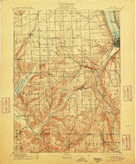 Ithaca New York Historical topographic map, 1:62500 scale, 15 X 15 Minute, Year 1895