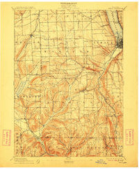 Ithaca New York Historical topographic map, 1:62500 scale, 15 X 15 Minute, Year 1895