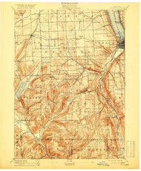 Ithaca New York Historical topographic map, 1:62500 scale, 15 X 15 Minute, Year 1895