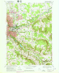 Ithaca East New York Historical topographic map, 1:24000 scale, 7.5 X 7.5 Minute, Year 1969