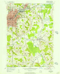 Jamestown New York Historical topographic map, 1:24000 scale, 7.5 X 7.5 Minute, Year 1954