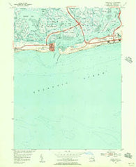 Jones Inlet New York Historical topographic map, 1:24000 scale, 7.5 X 7.5 Minute, Year 1954