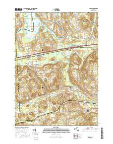 Jordan New York Current topographic map, 1:24000 scale, 7.5 X 7.5 Minute, Year 2016