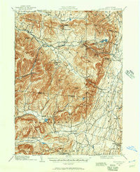 Kaaterskill New York Historical topographic map, 1:62500 scale, 15 X 15 Minute, Year 1892