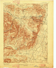 Kaaterskill New York Historical topographic map, 1:62500 scale, 15 X 15 Minute, Year 1899