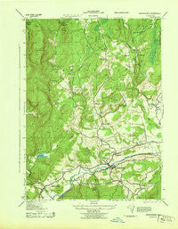 Kerhonkson New York Historical topographic map, 1:31680 scale, 7.5 X 7.5 Minute, Year 1943