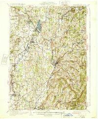 Kinderhook New York Historical topographic map, 1:62500 scale, 15 X 15 Minute, Year 1933