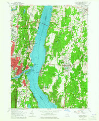 Kingston East New York Historical topographic map, 1:24000 scale, 7.5 X 7.5 Minute, Year 1963