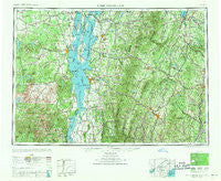 Lake Champlain New York Historical topographic map, 1:250000 scale, 1 X 2 Degree, Year 1958