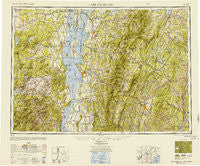 Lake Champlain New York Historical topographic map, 1:250000 scale, 1 X 2 Degree, Year 1950
