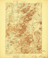 Lake Placid New York Historical topographic map, 1:62500 scale, 15 X 15 Minute, Year 1896