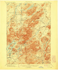 Lake Placid New York Historical topographic map, 1:62500 scale, 15 X 15 Minute, Year 1898