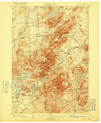 Lake Placid New York Historical topographic map, 1:62500 scale, 15 X 15 Minute, Year 1898
