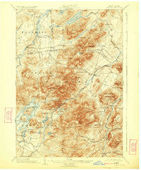 Lake Placid New York Historical topographic map, 1:62500 scale, 15 X 15 Minute, Year 1898
