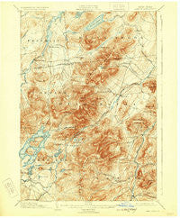 Lake Placid New York Historical topographic map, 1:62500 scale, 15 X 15 Minute, Year 1898