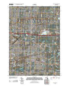 Lancaster New York Historical topographic map, 1:24000 scale, 7.5 X 7.5 Minute, Year 2010