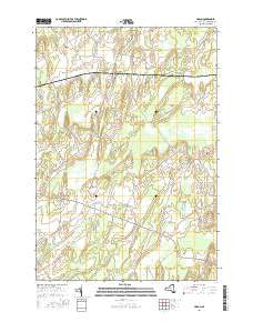 Lisbon New York Current topographic map, 1:24000 scale, 7.5 X 7.5 Minute, Year 2016