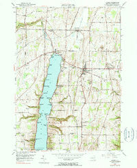 Livonia New York Historical topographic map, 1:24000 scale, 7.5 X 7.5 Minute, Year 1951