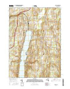 Livonia New York Current topographic map, 1:24000 scale, 7.5 X 7.5 Minute, Year 2016