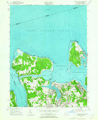 Lloyd Harbor New York Historical topographic map, 1:24000 scale, 7.5 X 7.5 Minute, Year 1954
