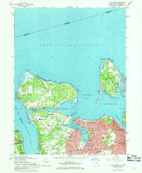 Lloyd Harbor New York Historical topographic map, 1:24000 scale, 7.5 X 7.5 Minute, Year 1967