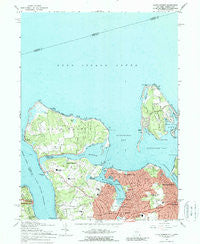 Lloyd Harbor New York Historical topographic map, 1:24000 scale, 7.5 X 7.5 Minute, Year 1967