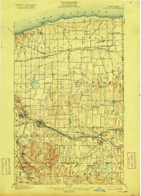 Macedon New York Historical topographic map, 1:62500 scale, 15 X 15 Minute, Year 1900