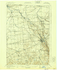 Malone New York Historical topographic map, 1:62500 scale, 15 X 15 Minute, Year 1917