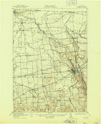 Malone New York Historical topographic map, 1:62500 scale, 15 X 15 Minute, Year 1917