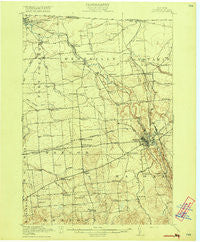 Malone New York Historical topographic map, 1:62500 scale, 15 X 15 Minute, Year 1917