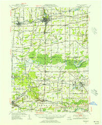 Medina New York Historical topographic map, 1:62500 scale, 15 X 15 Minute, Year 1950