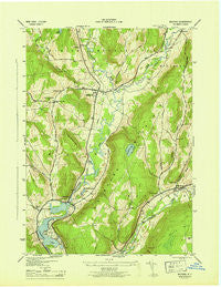 Milford New York Historical topographic map, 1:31680 scale, 7.5 X 7.5 Minute, Year 1945