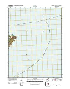 Montauk Point OE E New York Historical topographic map, 1:24000 scale, 7.5 X 7.5 Minute, Year 2012