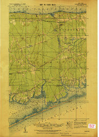 Moriches New York Historical topographic map, 1:62500 scale, 15 X 15 Minute, Year 1926