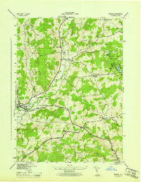 Morris New York Historical topographic map, 1:31680 scale, 7.5 X 7.5 Minute, Year 1945