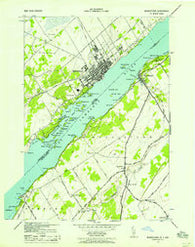 Morristown New York Historical topographic map, 1:24000 scale, 7.5 X 7.5 Minute, Year 1942