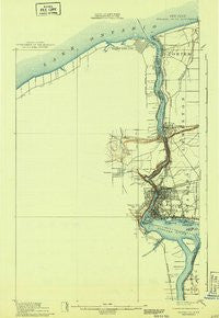 Niagara Falls New York Historical topographic map, 1:62500 scale, 15 X 15 Minute, Year 1901