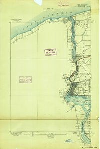 Niagara Falls New York Historical topographic map, 1:62500 scale, 15 X 15 Minute, Year 1894