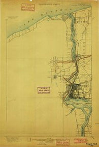 Niagara Falls New York Historical topographic map, 1:62500 scale, 15 X 15 Minute, Year 1901