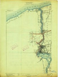 Niagara Falls New York Historical topographic map, 1:62500 scale, 15 X 15 Minute, Year 1901