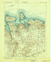 Northport New York Historical topographic map, 1:62500 scale, 15 X 15 Minute, Year 1903