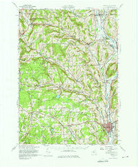 Norwich New York Historical topographic map, 1:62500 scale, 15 X 15 Minute, Year 1943