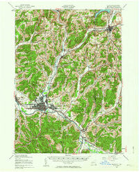 Olean New York Historical topographic map, 1:62500 scale, 15 X 15 Minute, Year 1938