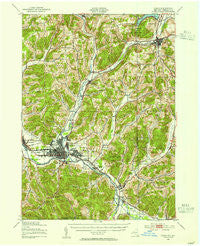 Olean New York Historical topographic map, 1:62500 scale, 15 X 15 Minute, Year 1938