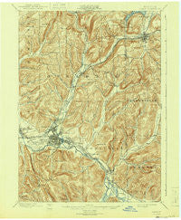 Olean New York Historical topographic map, 1:62500 scale, 15 X 15 Minute, Year 1943