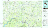 Olean New York Historical topographic map, 1:100000 scale, 30 X 60 Minute, Year 1986