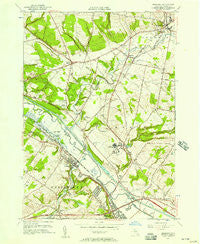 Oriskany New York Historical topographic map, 1:24000 scale, 7.5 X 7.5 Minute, Year 1955