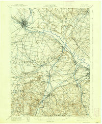 Oriskany New York Historical topographic map, 1:62500 scale, 15 X 15 Minute, Year 1898