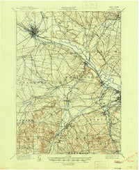 Oriskany New York Historical topographic map, 1:62500 scale, 15 X 15 Minute, Year 1898